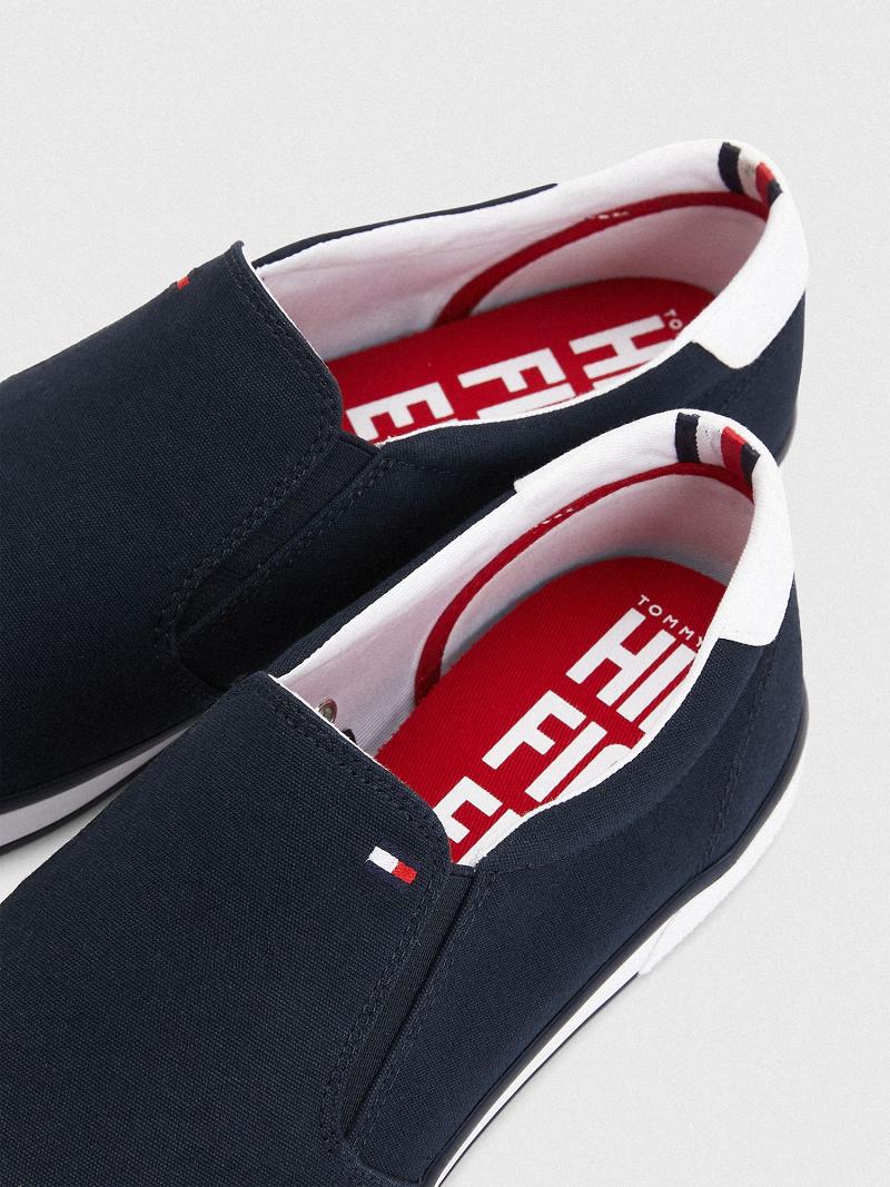 Férfi Tommy Hilfiger Slip-on Sneaker Kék | HU 1413OKI